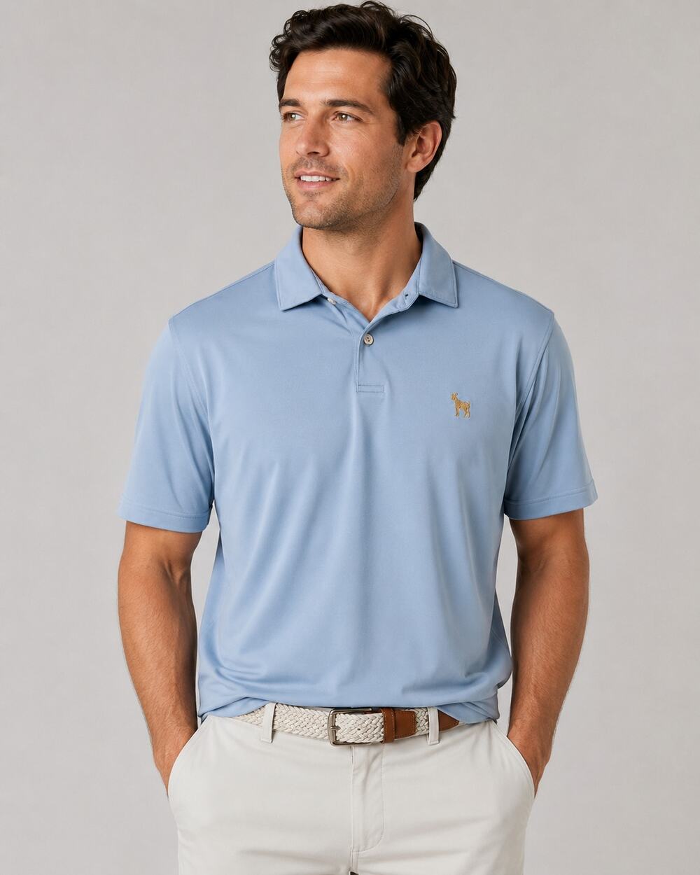 Peter Millar TPC Sawgrass Golden Goat Performance Polo Blue Medium